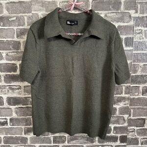 The Commons merino wool polo shirt dark green 100% wool